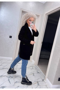 Жіночий кардиган з м’якого кашеміру чорного кольору