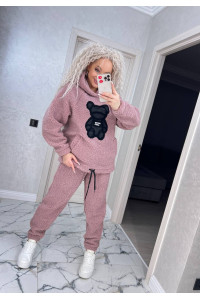 Жіночий костюм Teddy баранчик колір мокко